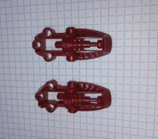 2 Bionicle Lego Parts number 47298 Foot Feet Dark Red Toa Metru style WYSIWYG
