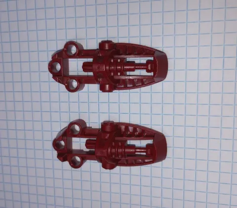 2 Bionicle Lego Parts number 47298 Foot Feet Dark Red Toa Metru style WYSIWYG