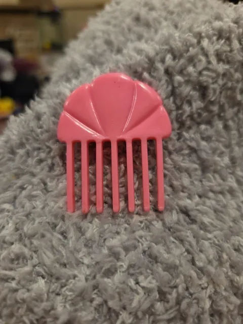 Vintage Mattel HOT LOOKS Pink Hair Comb Doll Accessory 1980s (W