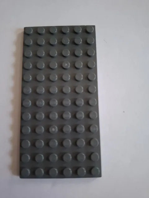 No 437.  1x Lego plate 6x12.  3028 Dark Grey