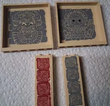 M-1 Lego Lot 4 Tan Sticker Parts 7627 Indiana Jones 2454 59349