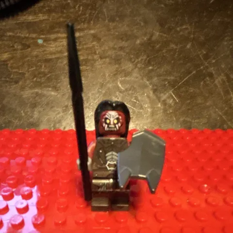 LEGO Uruk-hai Minifigure Figure w/ Spear, Shield Accessories