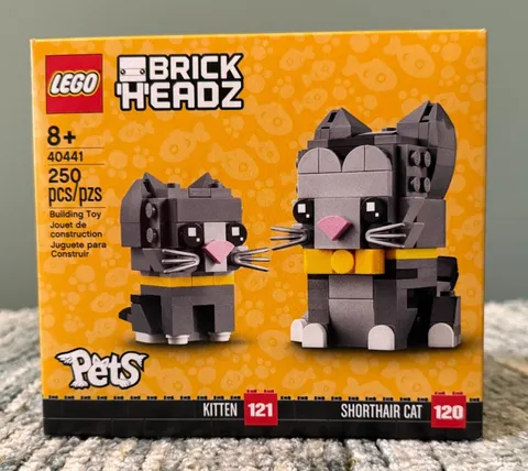 Lego BrickHeadz Pets Shorthair Cat & Kitten 40441 NEW & Factory SEALED & Retired