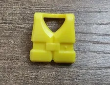 Lego Piece Part Yellow Minifigure Accessory Life Jacket Center Buckle Boat 