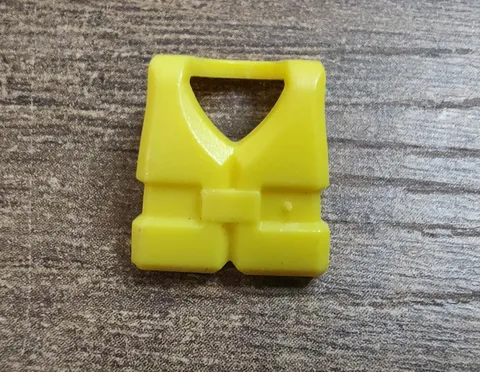 Lego Piece Part Yellow Minifigure Accessory Life Jacket Center Buckle Boat 