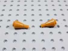 LEGO Lot of 2 Dark Orange Ice Cream Cones Food Minifig BG
