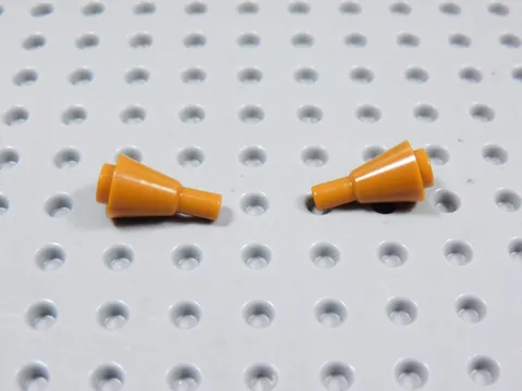 LEGO Lot of 2 Dark Orange Ice Cream Cones Food Minifig BG