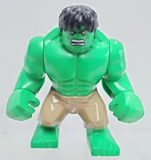 Lego Hulk 6868 Big Figure Dark Tan Pants Super Heroes Avengers Minifigure