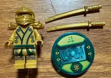 LEGO Dimensions Ninjago GOLDEN LLOYD minifigure with disc