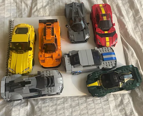 LEGO Speed Champions seven vehicles all complete besides one no damage