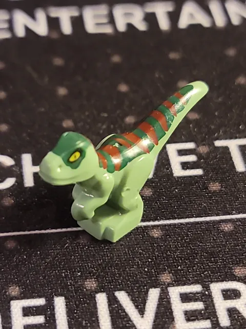 DINOSAUR - Baby Raptor velociraptor Dark Green Red 76945 LEGO® Minifigure Part