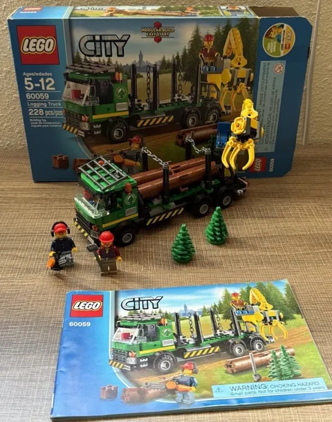 LEGO 60059 City: Logging Truck 100% Complete + Box EUC!!