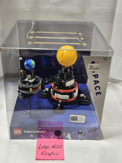 LEGO Technic 42179 Planet Earth Moon Space Lighted Store Display Case Clear