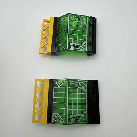 LEGO Parts: Hingeable Canopy Panel w/ Embossed Design, 2x4, # 6139, Trans Green