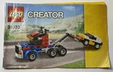 Instruction Manual Booklet Lego Creator 31033 Tow Truck Vehicle Transporter