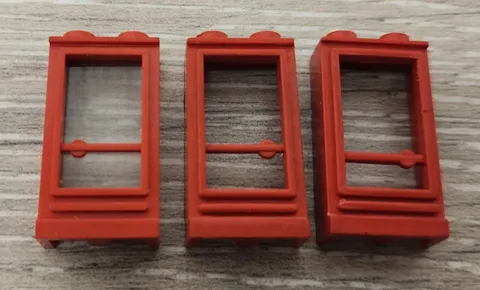 Lego 32bc01 33bc01 Red Door 1 x 2 x 3 Hinge On Left Or Right Lot Of 3 READ
