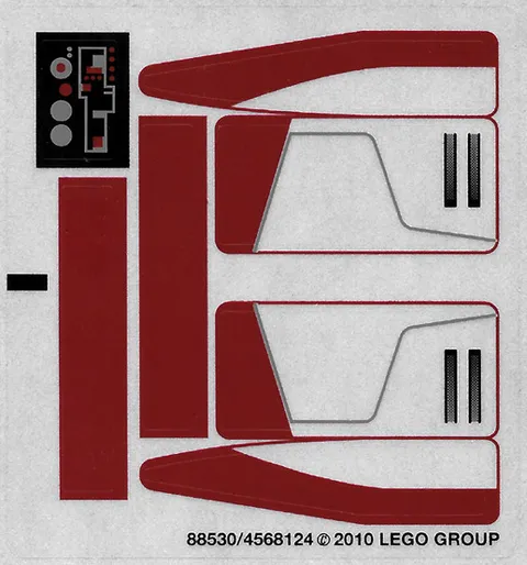 LEGO STICKER SHEET 8091 REPUBLIC SWAMP SPEEDER New from set