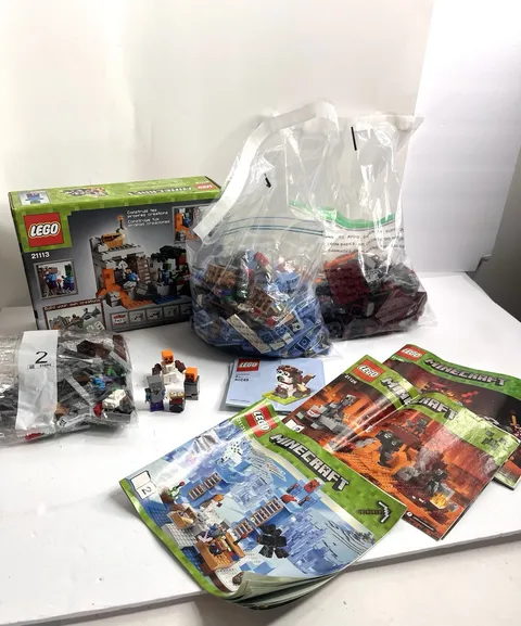 Minecraft Lego 21126 The Wither 21131/21113 Incomplete Bundle Manuals mixed Lot