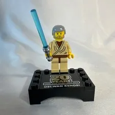 LEGO Star Wars 20th Anniversary Obi-Wan Kenobi Minifigure w/ Lightsaber + Stand