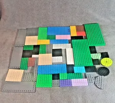 X52 Lego Brand Flat Plate Random Lot Multiple Sizes/Colors (See Pictures)