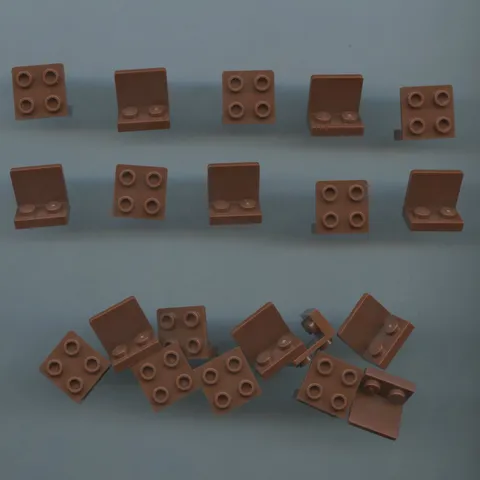 LEGO x 20 Reddish Brown Bracket 1 x 2 - 2 x 2 Inverted 99207