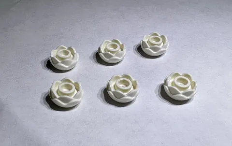 Lego Lot Of 6 White Rose Flower Flowers Plant Plants City Friends Roses New