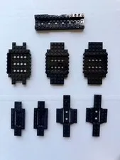 LEGO Mixed Parts 65634 3385 7035 28324 30029 8Pcs Random Black Used -REBRICKS