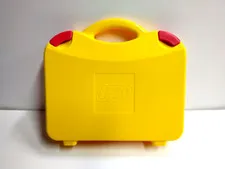 Official LEGO Yellow  Plastic Carrying Case with Dividers Briefcase NICE! M7