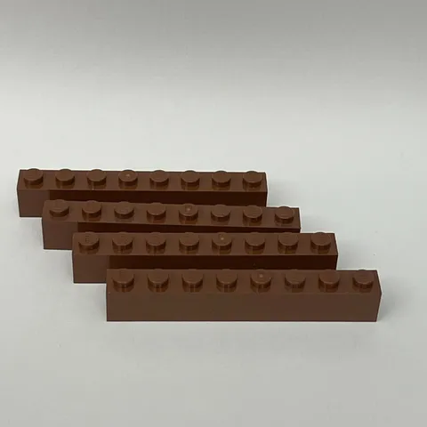 Lego 3008 Reddish Brown Plates Replacement Parts Pieces Lot of 4