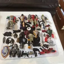 Lego Knights' Kingdom Figure Lot Of Multiple Parts, Weapons, Limbs, Etc