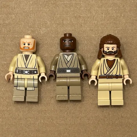 LEGO Star Wars Prequel Jedi Lot Mace Windu Qui-Gon Jinn Obi-Wan Kenobi x3