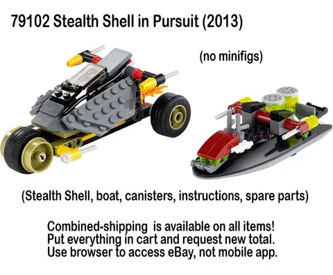 Lego Teenage Mutant Ninja Turtles 79102 Stealth Shell in Pursuit no figs TMNT