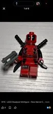 LEGO Marvel Deadpool Minifigure w/ Weapons Accessories 2 Swords & Gun