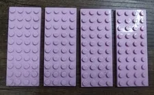 LEGO 3030 Plate 4 x 10 Light Pink x4 Genuine
