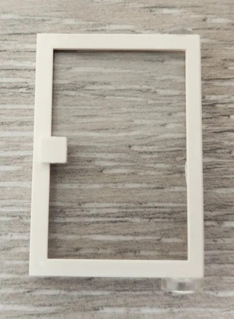 Lego 73435c01 73194 White Door 1 x 4 x 5 Right With Fixed Trans Clear Glass Part