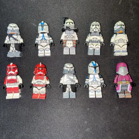 Custom Lego Star Wars Clone Trooper Minifigure Lot of 10