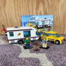 LEGO City 4435 Car and Caravan Complete w/ Instructions