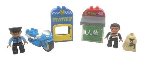 Lego DUPLO Police Patrole Bank Prisoner Custom Set 2 Figures