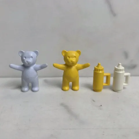 LEGO Yellow Baby Blue Teddy Bear And Baby Bottle Belville Scala Lot 