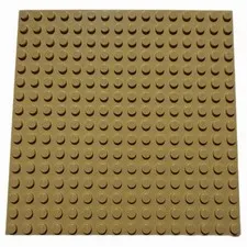 LEGO 16 X 16 5”x5” TAN #91405 BASEPLATE W/ UNDERSIDE RIBS PREOWNED GREAT COND!