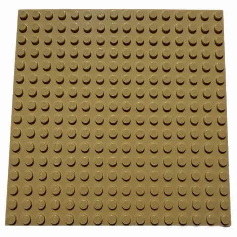 LEGO 16 X 16 5”x5” TAN #91405 BASEPLATE W/ UNDERSIDE RIBS PREOWNED GREAT COND!