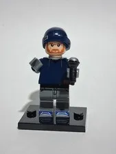Singer Ed Sheeran In Blue Hoodie And Jeans Casual  Custominifigure Lego New Rare
