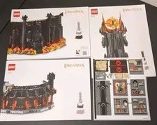 NO BRICKS!  Lego 10333 LOTR Barad-Dur Instruction Manuals & Sticker Sheet