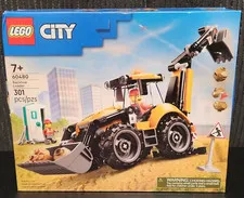 LEGO City Yellow Backhoe Loader 60480 New Sealed 301 Pieces Construction