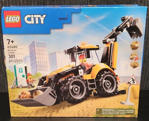 LEGO City Yellow Backhoe Loader 60480 New Sealed 301 Pieces Construction