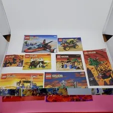 Vintage 1994-1999 Lego Manual Instructions Lot Of 8 6292 6044 6037 6580 6036