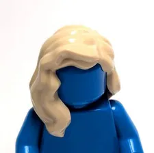 Lego - Minifigure Hair - Female, Tan Blonde, Long, Over Shoulder, Wavy