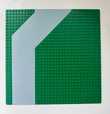 LEGO 4478p01 32x32 Angled Driveway Road Baseplate Green Vintage Town 6598
