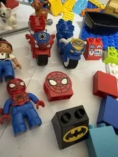 Lot Of 140 Pcs Lego DUPLO Building Toys Marvel Superman + More