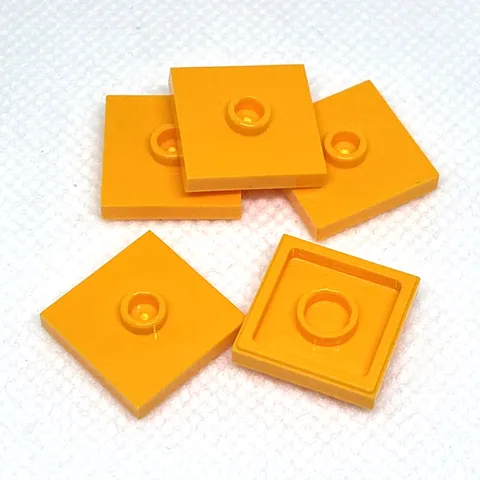 LEGO Parts - Bright Lt. Orange Plate 2 x 2 1 Stud Center Jumper - 87580 - QTY 5